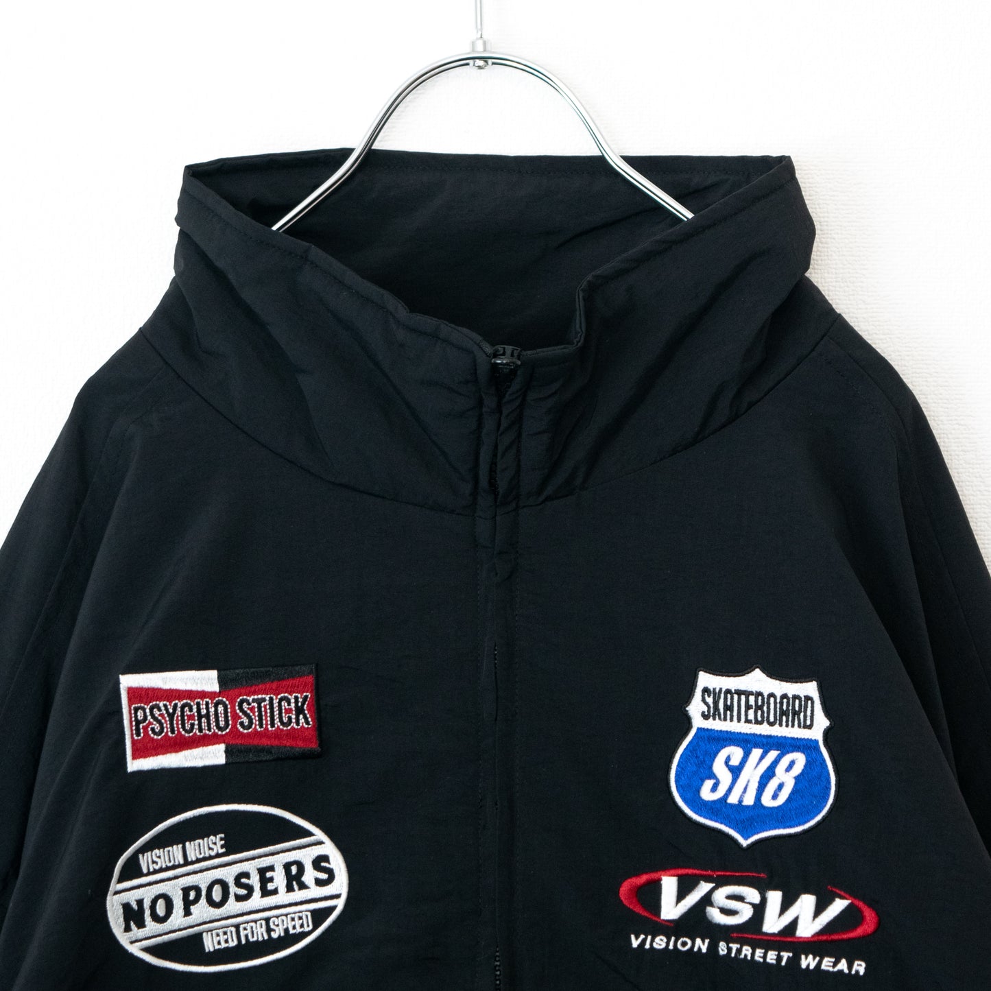 VISION STREET WEAR NYLON RACING JACKET BLACK