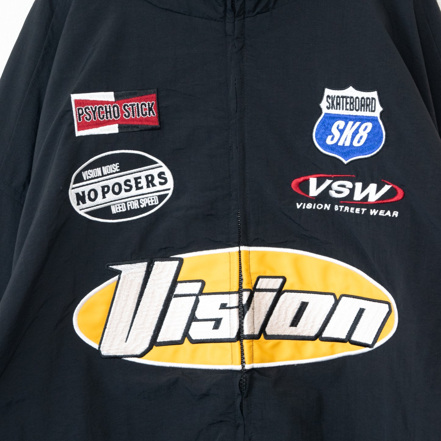 VISION STREET WEAR NYLON RACING JACKET BLACK