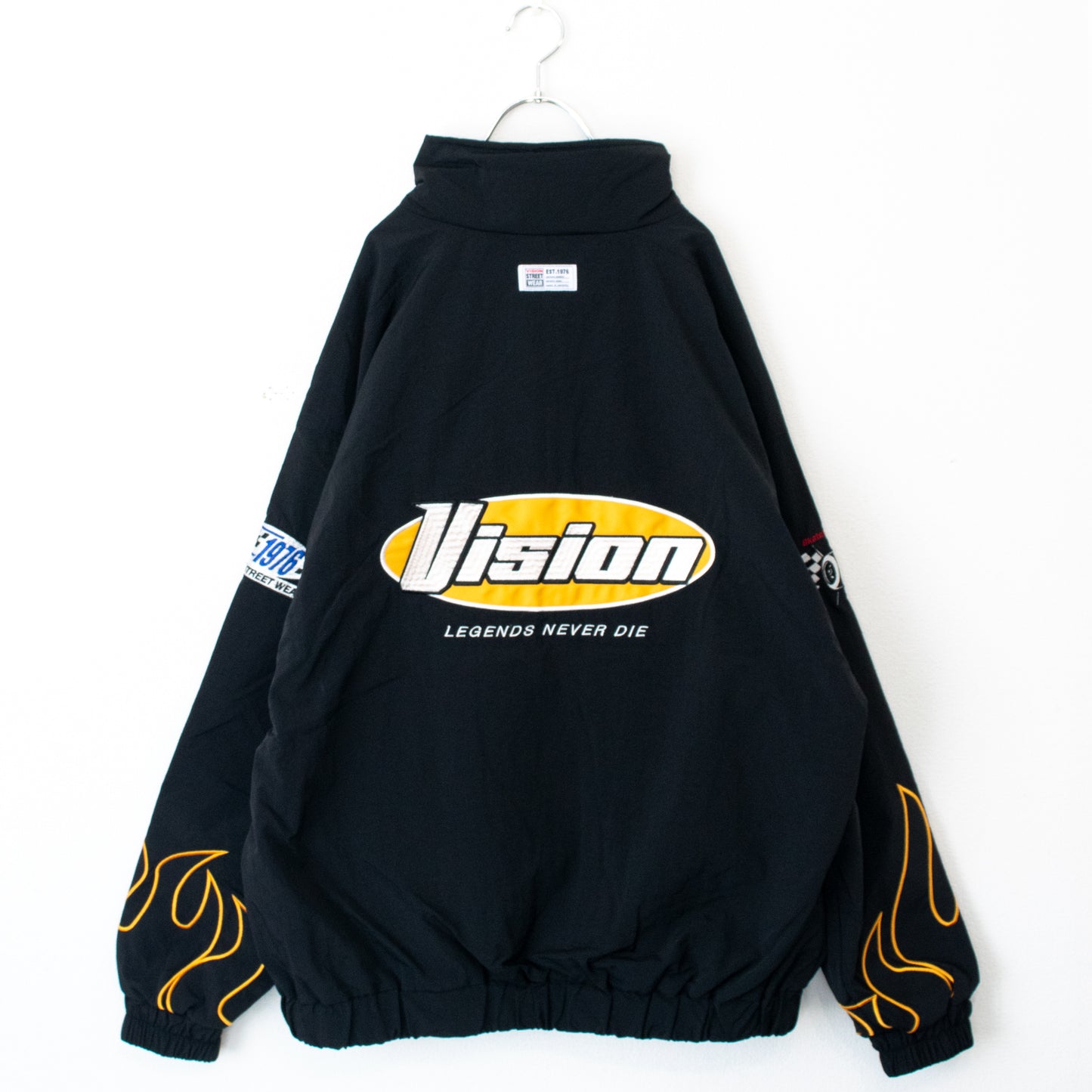 VISION STREET WEAR ナイロンレーシングジャケット BLACK