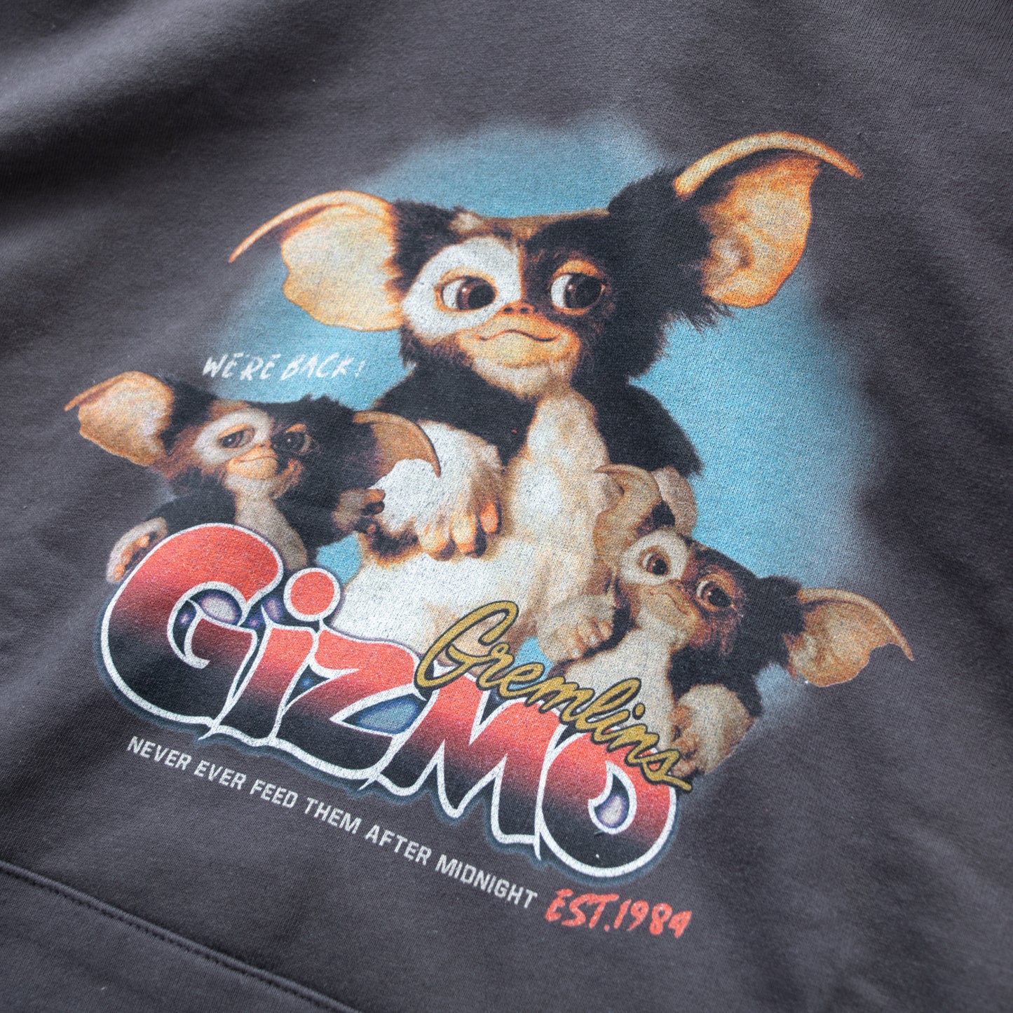 グレムリン GREMLINS フォトプリント プルオーバー フーディ CHARCOAL