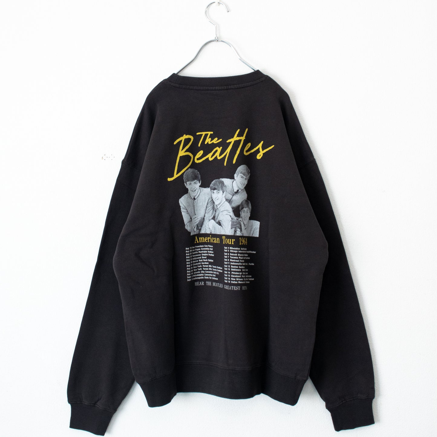 THE BEATLES Photo Print Sweatshirt CHARCOAL