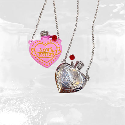 LOVE POTION Bottle Necklace PINK