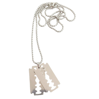 RAZOR Razor Necklace Double Silver