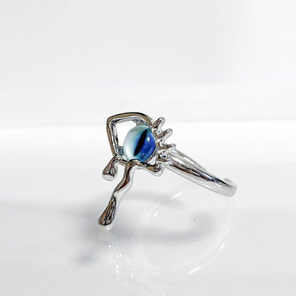 CRYING EYE RING SILVER