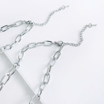 麻雀牌 ビジュートップ チェーンネックレス 中