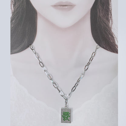 麻雀牌 ビジュートップ チェーンネックレス 発