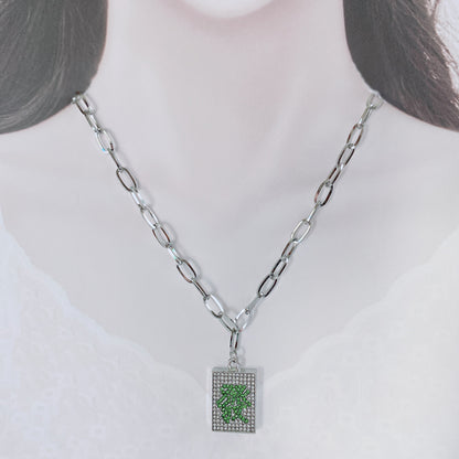 麻雀牌 ビジュートップ チェーンネックレス 発