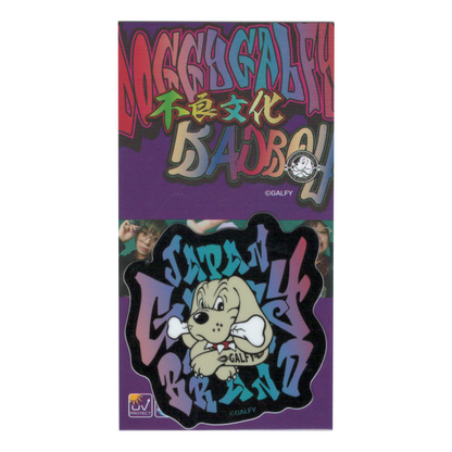 GALFY Mini Sticker Black Galfy Fashion Street Dog Yankee Bad Brand GAL032