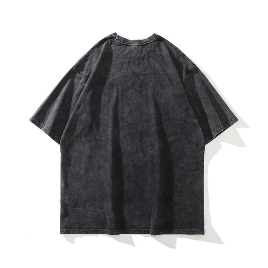 Spike Teddy ウォッシュ加工 ユニセックス Tシャツ BLACK