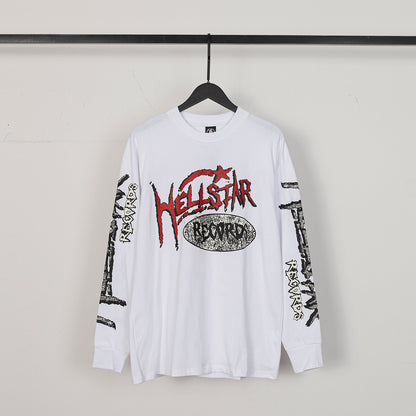 HELLSTAR プリント ロンT WHITE