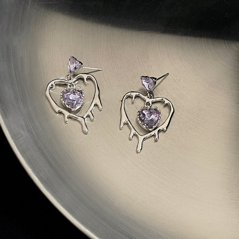 Bijou Heart Earrings SILVER