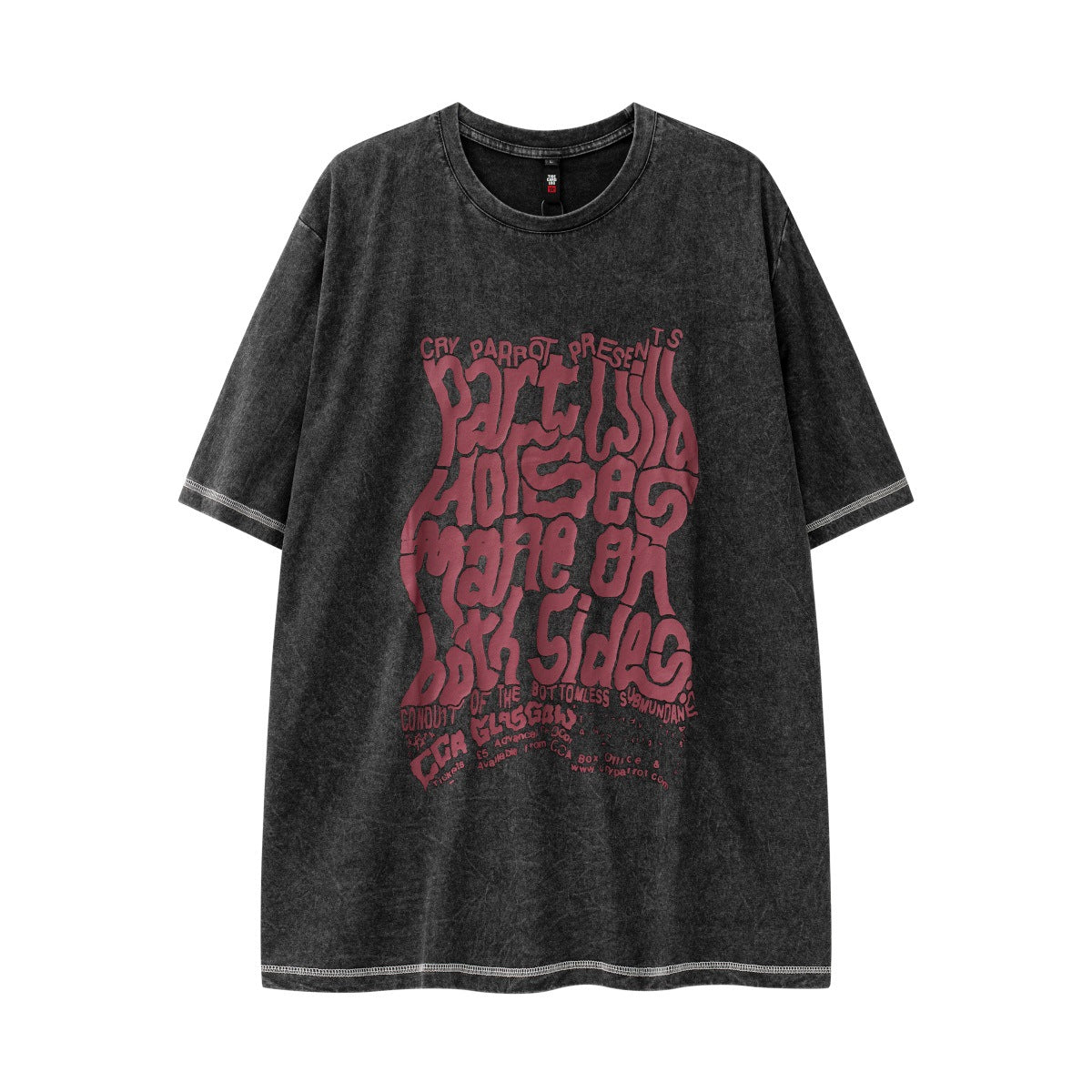 ステッチ ロゴ ストリート 半袖Tシャツ GRAY YK0665