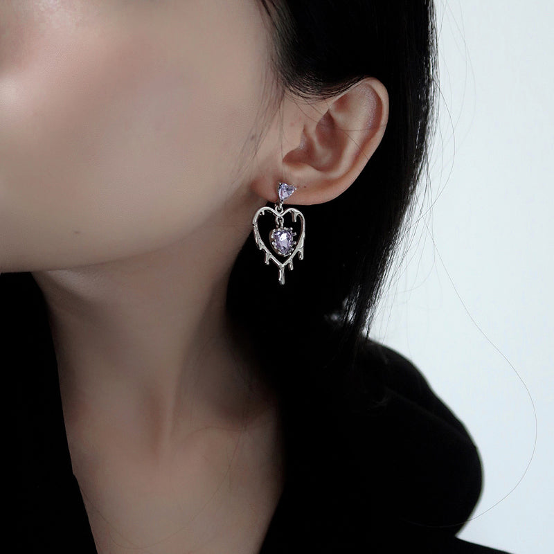 Bijou Heart Earrings SILVER