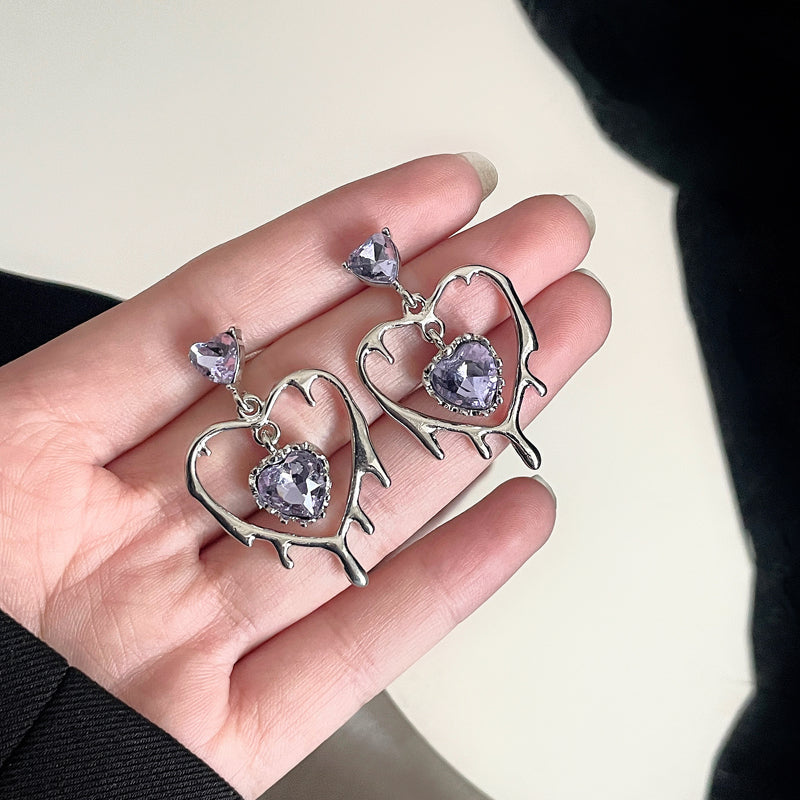 Bijou Heart Earrings SILVER