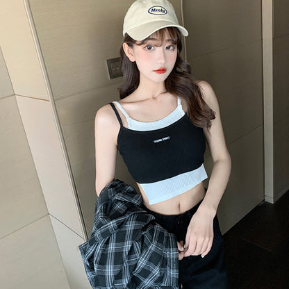 ALTROSE カップ付き レイヤード キャミソール ブラトップ BLACK