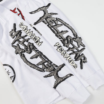 HELLSTAR プリント ロンT WHITE
