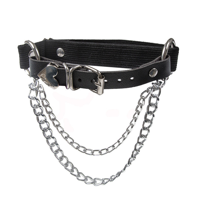 Thigh Garter with Chain BLACK