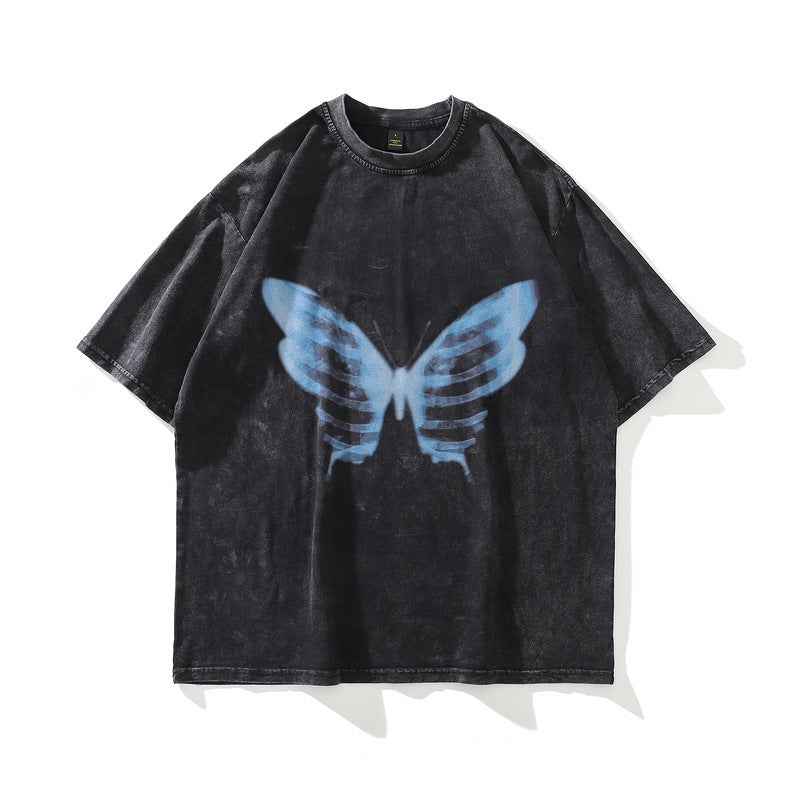 X-Ray Butterfly Wash Processing Unisex T-shirt BLACK