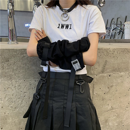 ベルト付き アームカバー BLACK