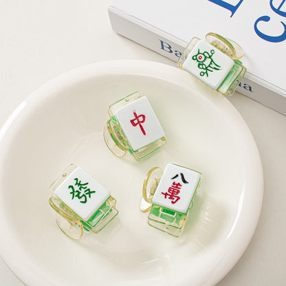 麻雀牌 ビッグ ヘアクリップ