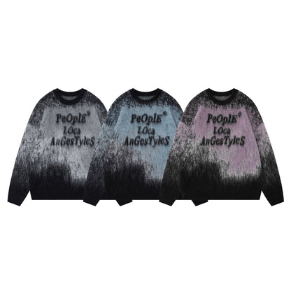 LOGO グラデーション ニットセーター BLUE