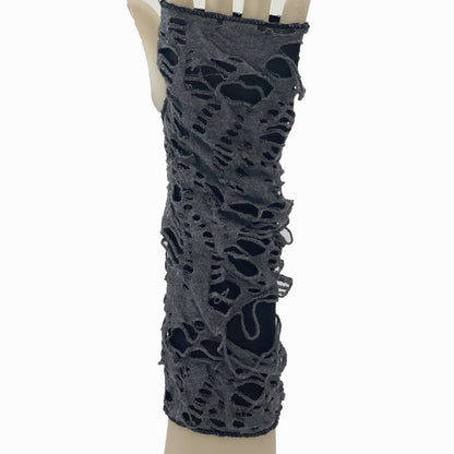 ダメージデザイン アームカバー GRAY BLACK