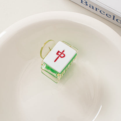 麻雀牌 ビッグ ヘアクリップ