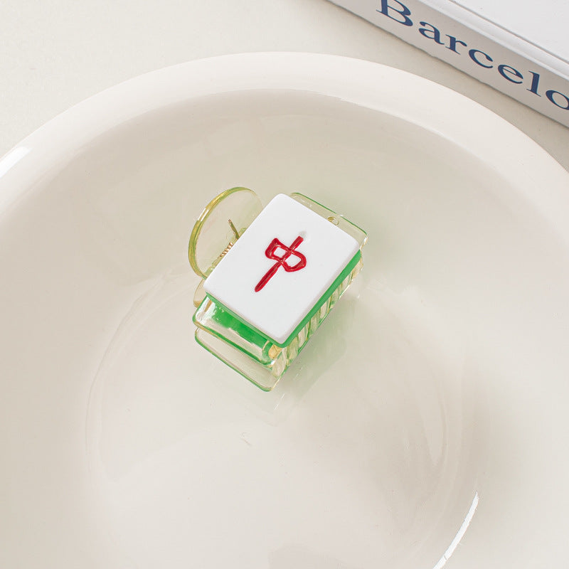 麻雀牌 ビッグ ヘアクリップ