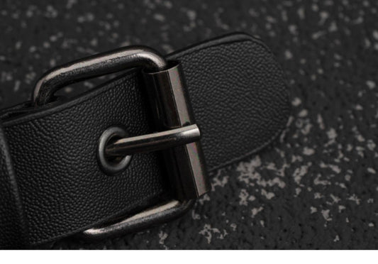 合皮 ベルトデザイン ヘアピン BLACK