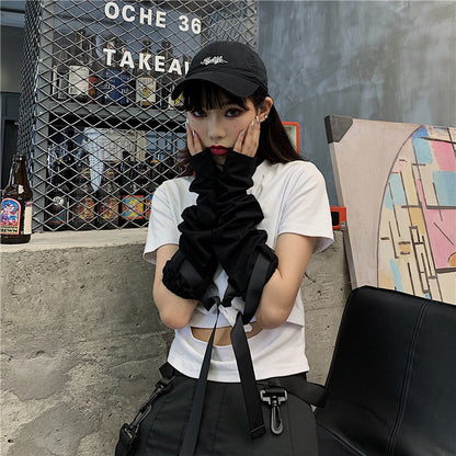 ベルト付き アームカバー BLACK