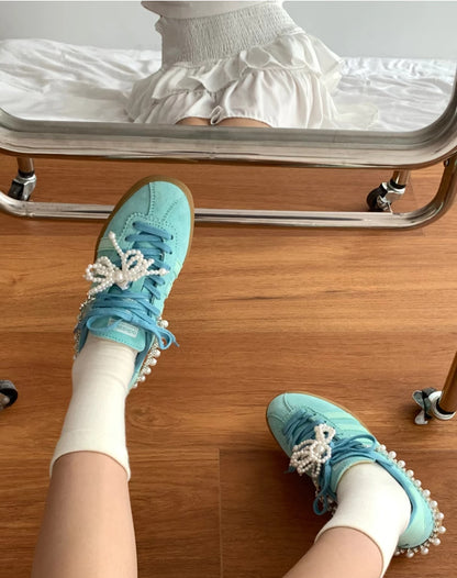 Pearl Beads Shoe Accessories Shoelace Clips