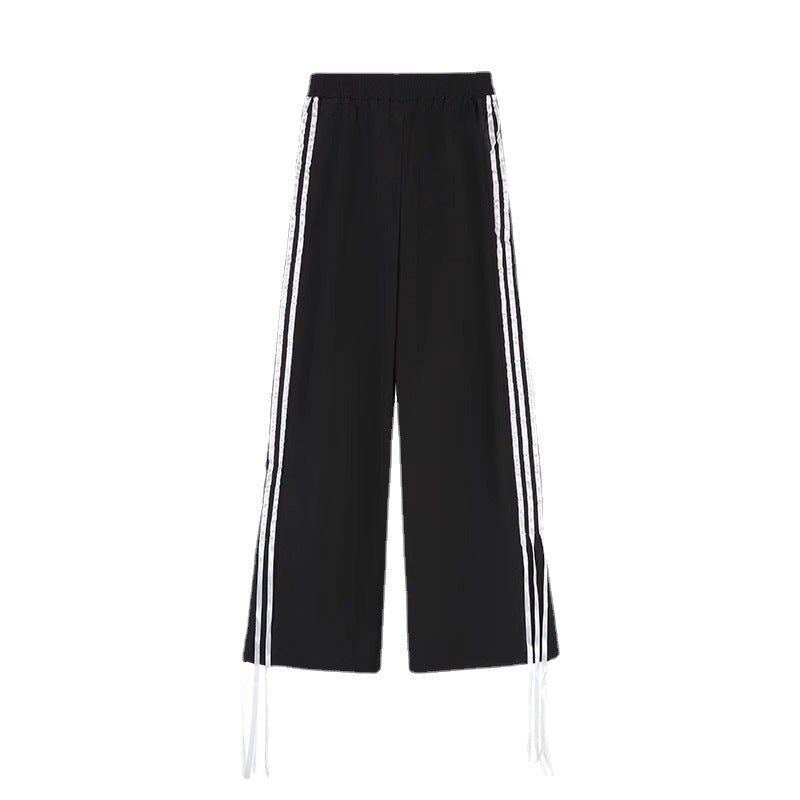 Sideline Ribbon Jersey Pants BLACK