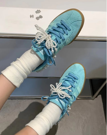 Pearl Beads Shoe Accessories Shoelace Clips