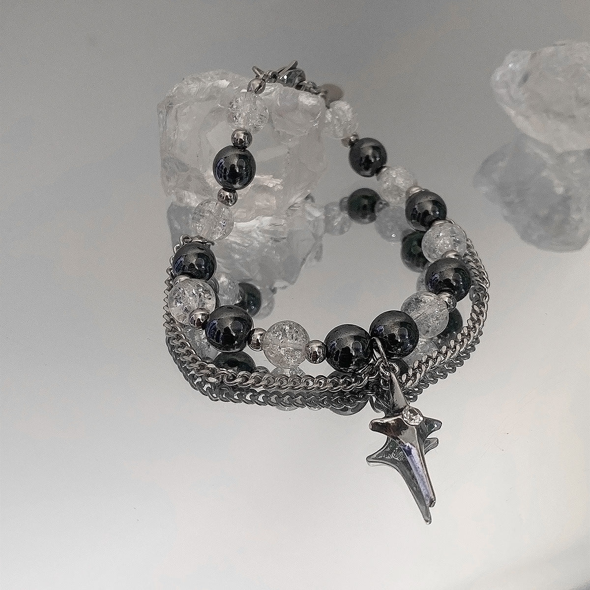 Bead chain bracelet Silver
