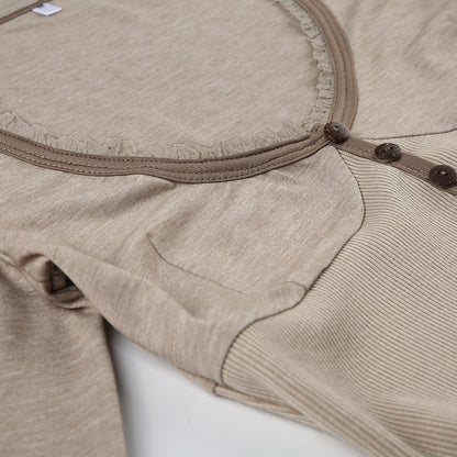 Y2K フィット 長袖 トップス BEIGE