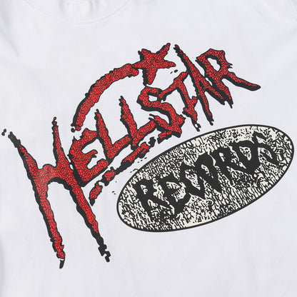 HELLSTAR プリント ロンT WHITE