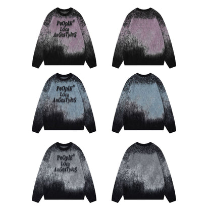 LOGO グラデーション ニットセーター BLUE