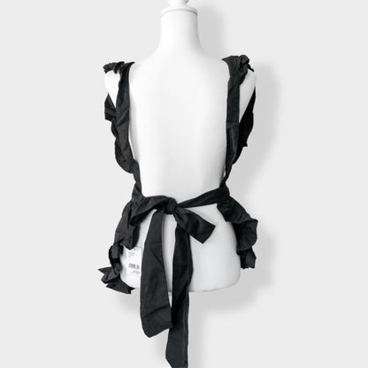ACDC RAG ruffle apron BLACK