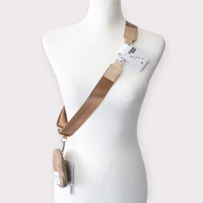 ALTROSE スマホ 斜めがけ ナイロンポーチ付 ベルトストラップ BLACK NEVY BEIGE