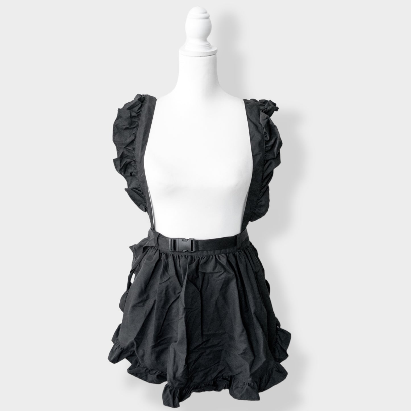 ACDC RAG ruffle apron BLACK