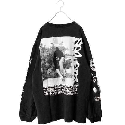 SEQUENZ O.G COLLAGE PUFF プリント ロンT BLACK