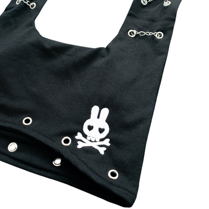 ACDC RAG PUNKY Bunny Rabbit Ear Hat BLACK