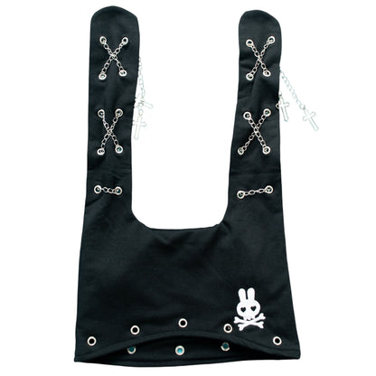 ACDC RAG PUNKY Bunny Rabbit Ear Hat BLACK