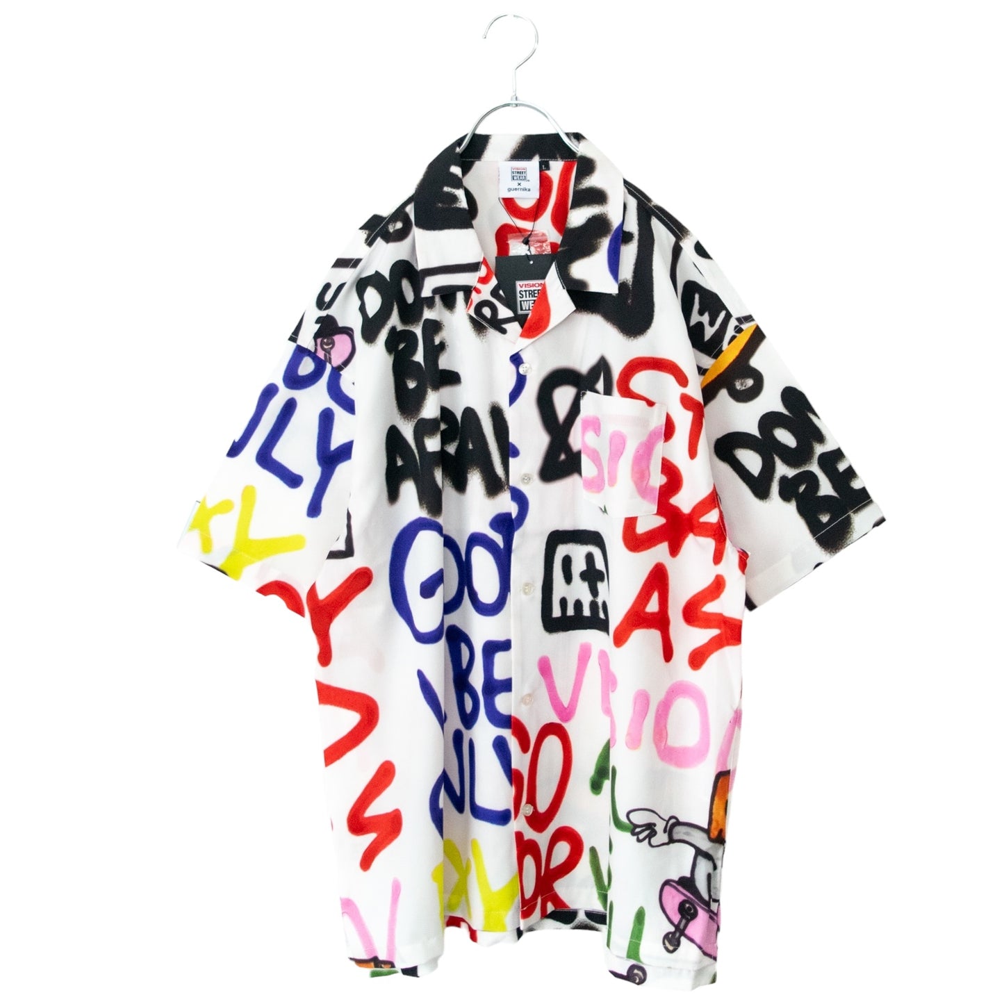 VISION STREET WEAR guernika all-over print shirt WHITE