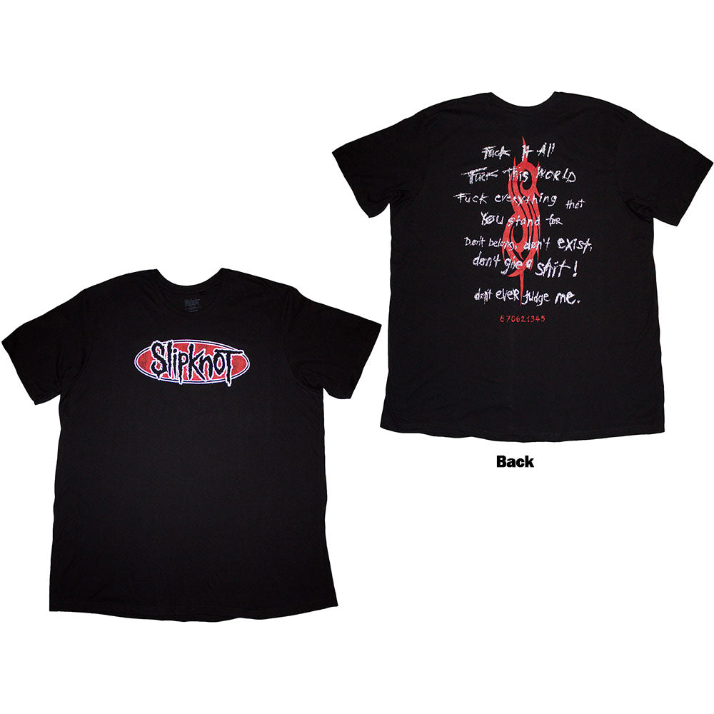 Slipknot F It All  Tシャツ BLACK