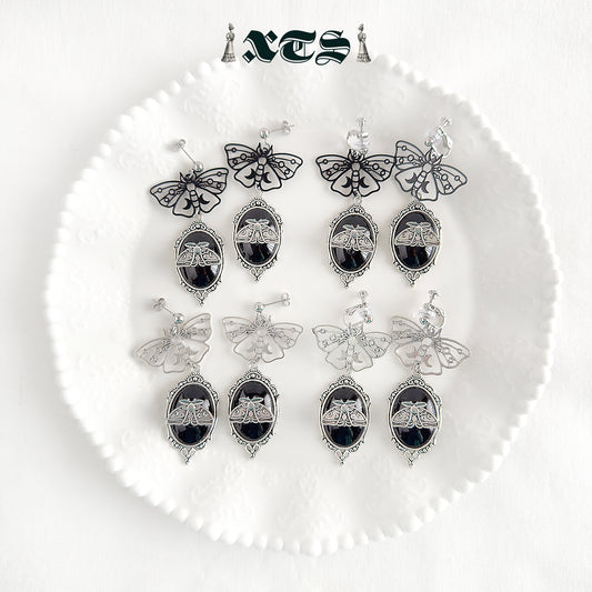 XTS Gothic Butterfly Earrings TS0311 BLACK