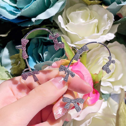 Purple Cream プチリボンイヤーカフ P916