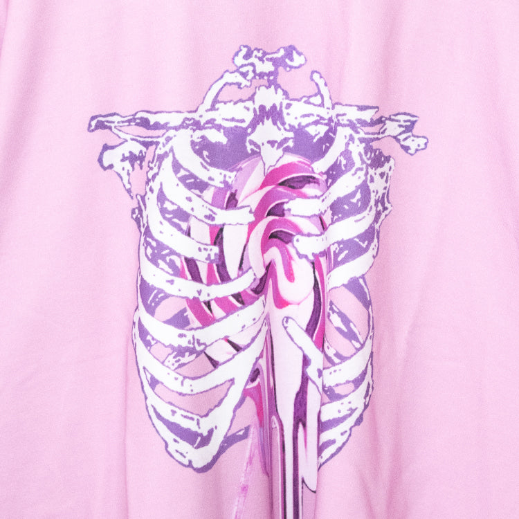 ACDC RAG Skeleton Lollipop Long Sleeve T-Shirt PINK
