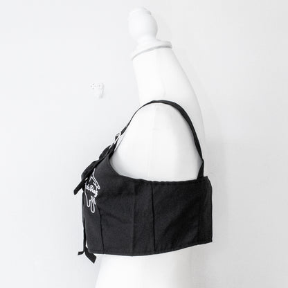 ACDC RAG ドリップハート 編み上げビスチェ BLACK