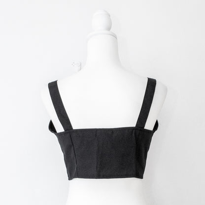 ACDC RAG ドリップハート 編み上げビスチェ BLACK